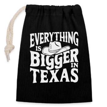 Texas State Texans Texas - Closable cotton gift bag (14x20cm) - black - Front