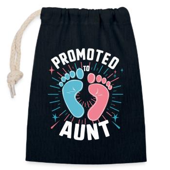 Aunt Family Aunts - Closable cotton gift bag (14x20cm) - navy - Front