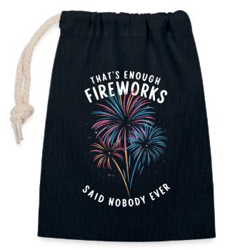 Pyrotechnics Fireworks Pyrotechnics - Closable cotton gift bag (14x20cm) - navy - Front