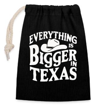 Texas State Texans Texas - Closable cotton gift bag (14x20cm) - black - Front