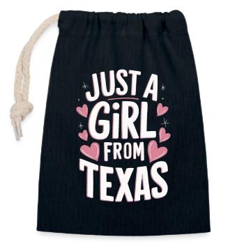 Texas State Texans Texas - Closable cotton gift bag (14x20cm) - navy - Front