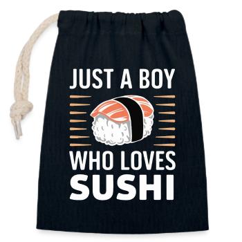 Sushi Japanisches Essen Maki Sushi Kawaii - Verschließbarer Geschenkbeutel aus Baumwolle (14x20cm) - Navy - Vorne