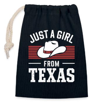 Texas State Texans Texas - Closable cotton gift bag (14x20cm) - navy - Front