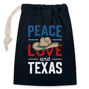 Texas State Texans Texas - Closable cotton gift bag (14x20cm) - navy - Front