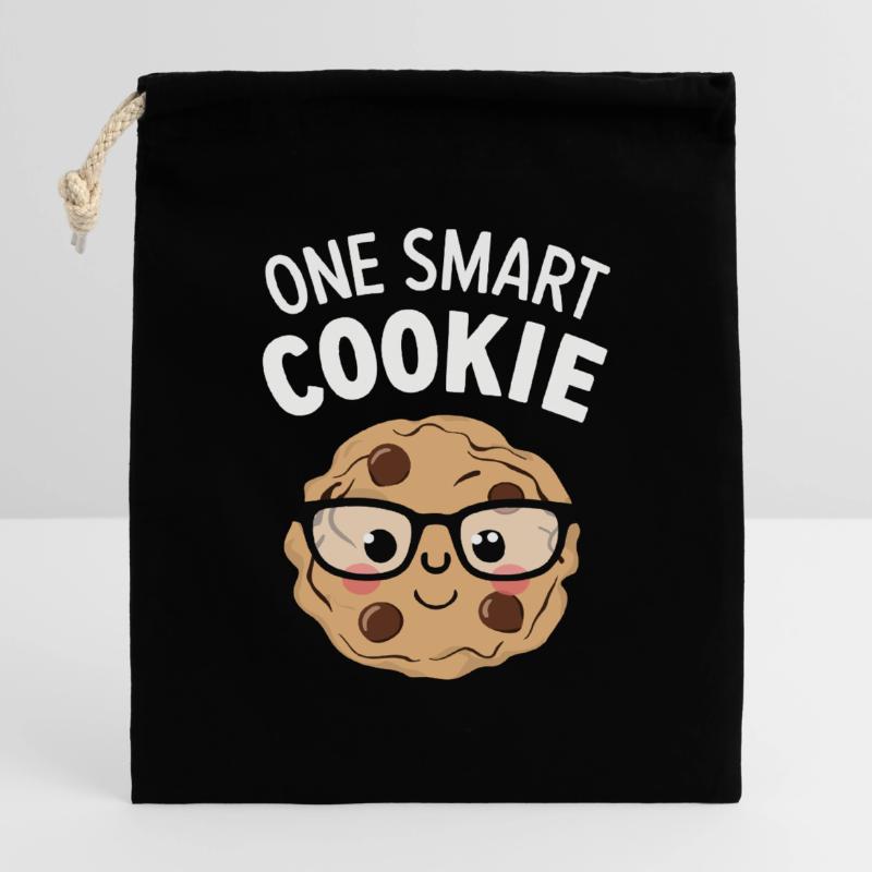 Cookies Biscuits Biscuits Biscuits Chocolat Sac cadeau en coton avec cordon (14 x 20 cm)
