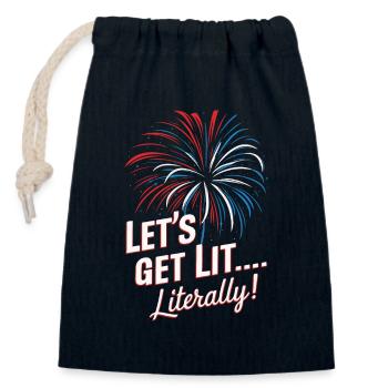 Pyrotechnics Fireworks Pyrotechnics - Closable cotton gift bag (14x20cm) - navy - Front