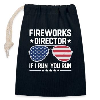 Pyrotechnics Fireworks Pyrotechnics - Closable cotton gift bag (14x20cm) - navy - Front