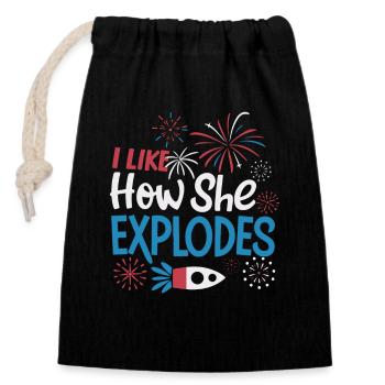 Pyrotechnics Fireworks Pyrotechnics - Closable cotton gift bag (14x20cm) - black - Front