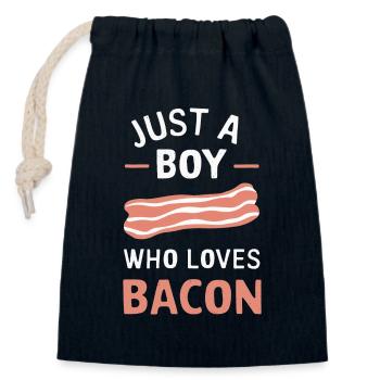Bacon Frühstück Speck - Verschließbarer Geschenkbeutel aus Baumwolle (14x20cm) - Navy - Vorne
