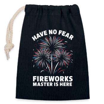 Pyrotechnics Fireworks Pyrotechnics - Closable cotton gift bag (14x20cm) - navy - Front