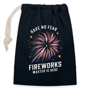 Pyrotechnics Fireworks Pyrotechnics - Closable cotton gift bag (14x20cm) - navy - Front