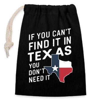 Texas State Texans Texas - Closable cotton gift bag (14x20cm) - black - Front