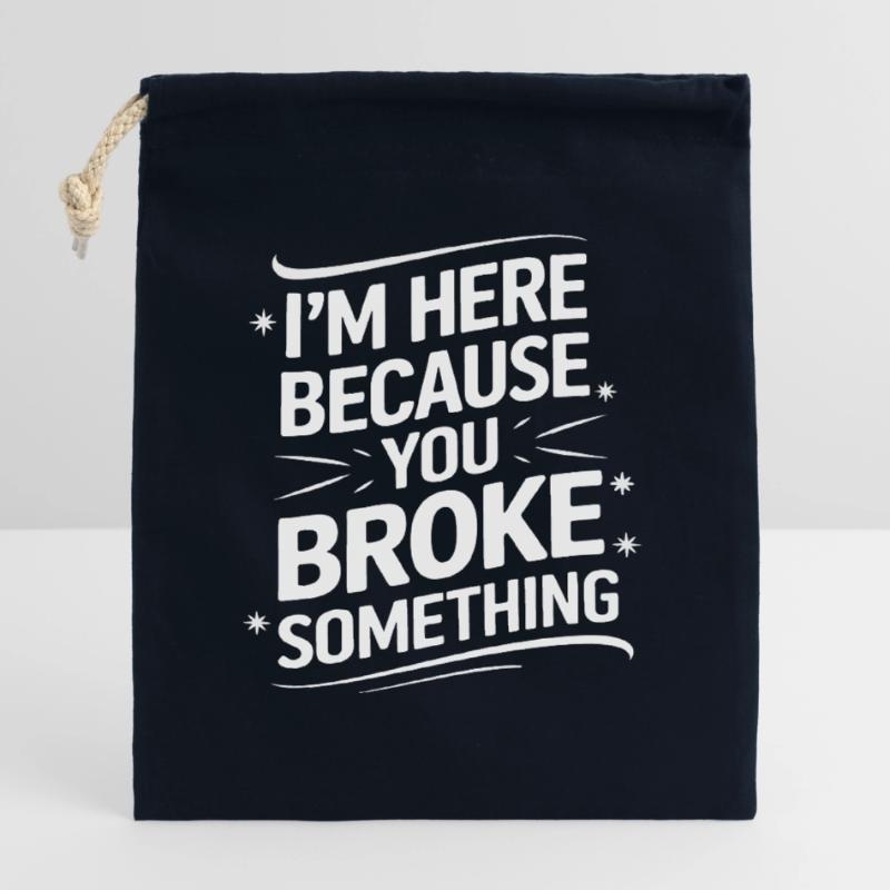 Support technique Informatique Sac cadeau en coton avec cordon (14 x 20 cm)