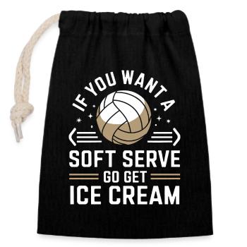 Volleyball Players Beach Volleyball Volleyball Players - Closable cotton gift bag (14x20cm) - black - Front