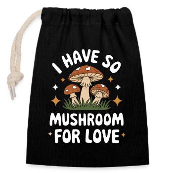 Mushroom Mushrooms Funghi Mushroom - Closable cotton gift bag (14x20cm) - black - Front