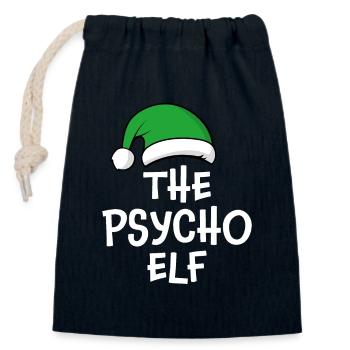 The Psycho Elf - Closable cotton gift bag (14x20cm) - navy - Front