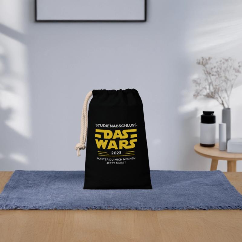 Studium Master Abschluss 2023 das wars Geschenk Verschließbarer Geschenkbeutel aus Baumwolle (14x20cm)
