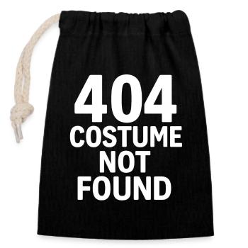 404 Costume Not Found – T-shirt Nerd & IT drôle - Sac cadeau en coton avec cordon (14 x 20 cm) - noir - Devant