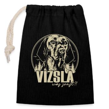 Magyar Vizsla Jagdhund - Verschließbarer Geschenkbeutel aus Baumwolle (14x20cm) - Schwarz - Vorne