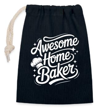 Super Baker Papas Club Dad bakes best - Closable cotton gift bag (14x20cm) - navy - Front