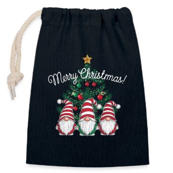 Gnom Weihnachtspullover Gnome Weihnachten - Verschließbarer Geschenkbeutel aus Baumwolle (14x20cm) - Navy - Vorne