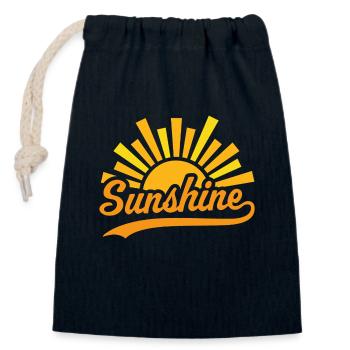 Sonnenschein Sonne - Verschließbarer Geschenkbeutel aus Baumwolle (14x20cm) - Navy - Vorne