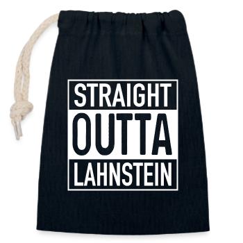 Straight OUTTA Lahnstein - Verschließbarer Geschenkbeutel aus Baumwolle (14x20cm) - Navy - Vorne
