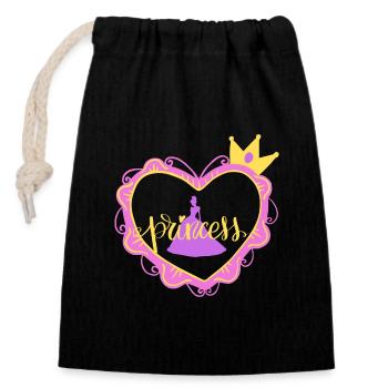 Princess Baby Clothes Vêtements pour enfants - Sac cadeau en coton avec cordon (14 x 20 cm) - noir - Devant