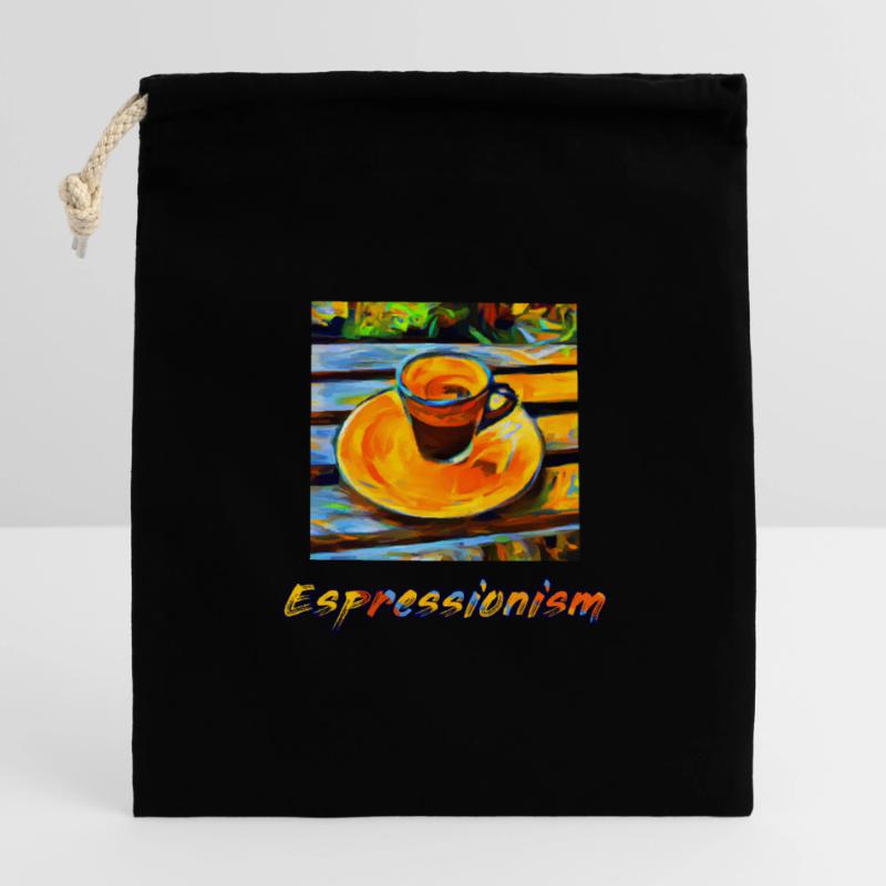Aus einem expressionistischen Espresso wird Espressionismus Verschließbarer Geschenkbeutel aus Baumwolle (14x20cm)
