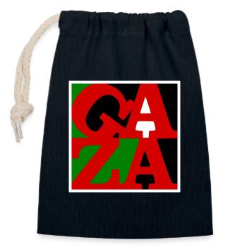 Gaza - Verschließbarer Geschenkbeutel aus Baumwolle (14x20cm) - Navy - Vorne
