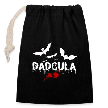 Dadcula L’Halloween effrayante du père de papa - Sac cadeau en coton avec cordon (14 x 20 cm) - noir - Devant
