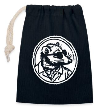 Maulwurf - Verschließbarer Geschenkbeutel aus Baumwolle (14x20cm) - Navy - Vorne