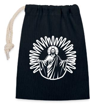 Jesus Christ Catholic Religion Christianity - Closable cotton gift bag (14x20cm) - navy - Front