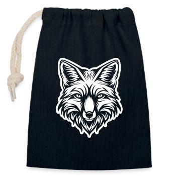 Fuchs Füchse - Verschließbarer Geschenkbeutel aus Baumwolle (14x20cm) - Navy - Vorne