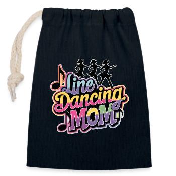 Mama tanzt Line Dance Line Dancing Mom - Closable cotton gift bag (14x20cm) - navy - Front