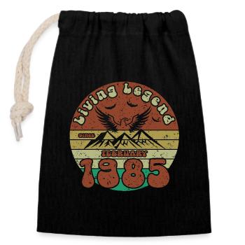 40th Birthday Living Legend since VIN 02/1985 - Closable cotton gift bag (14x20cm) - black - Front