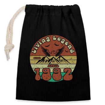 33rd Birthday Living Legend since VIN 04/1992 - Closable cotton gift bag (14x20cm) - black - Front
