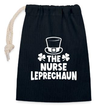Die Krankenschwester Leprechaun - Verschließbarer Geschenkbeutel aus Baumwolle (14x20cm) - Navy - Vorne