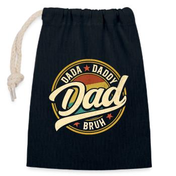 Dada Papa Bruh Vatertagsgeschenk 2024 - Verschließbarer Geschenkbeutel aus Baumwolle (14x20cm) - Navy - Vorne