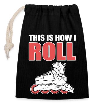 Roller Skating Roller Skates Inline Skates - Closable cotton gift bag (14x20cm) - black - Front