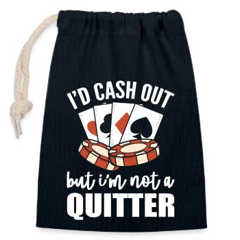 Blackjack Black Jack - Sac cadeau en coton avec cordon (14 x 20 cm) - bleu marine - Devant