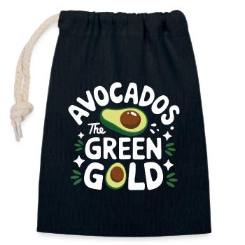 Avocado Food Guacamole Vegan - Closable cotton gift bag (14x20cm) - navy - Front