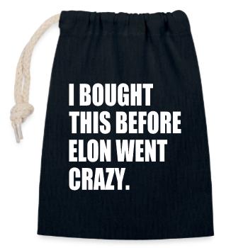 i bought this before elon went crazy - Verschließbarer Geschenkbeutel aus Baumwolle (14x20cm) - Navy - Vorne