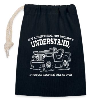 C’est une chose de jeeps que vous ne comprendriez pas - Sac cadeau en coton avec cordon (14 x 20 cm) - bleu marine - Devant