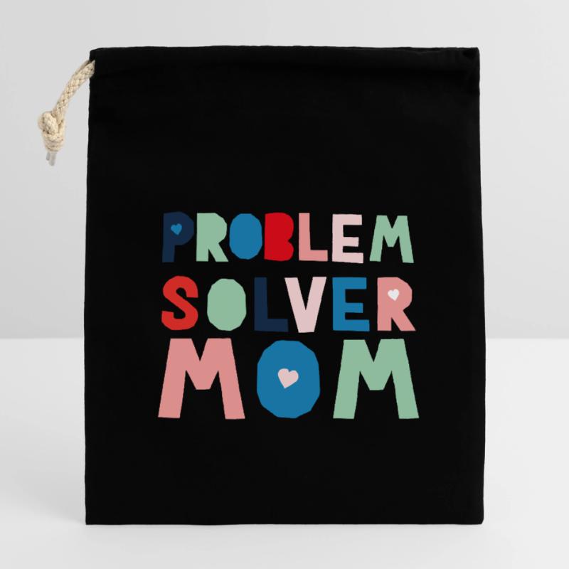 Problem Solver Mom Closable cotton gift bag (14x20cm)