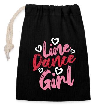 Linedance Girl - Linedancing Country Music - Closable cotton gift bag (14x20cm) - black - Front