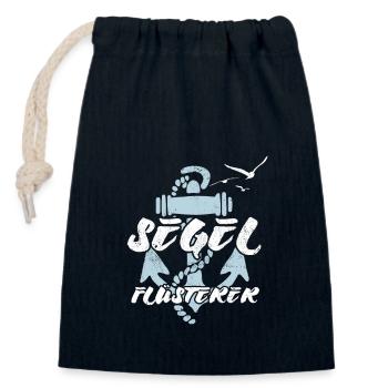 Segel Flüsterer - Segler Geschenk - Verschließbarer Geschenkbeutel aus Baumwolle (14x20cm) - Navy - Vorne