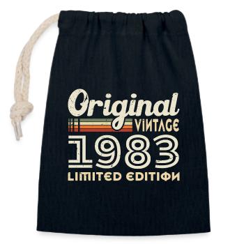 Original 1983 Vintage Geburtstagsgeschenk - Verschließbarer Geschenkbeutel aus Baumwolle (14x20cm) - Navy - Vorne