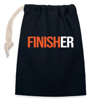 Finisher Sports T-shirt to customize - Closable cotton gift bag (14x20cm) - navy - Front