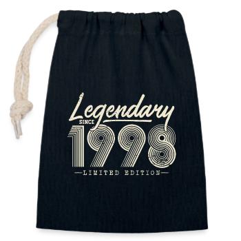 Legendary since 1998 - Closable cotton gift bag (14x20cm) - navy - Front